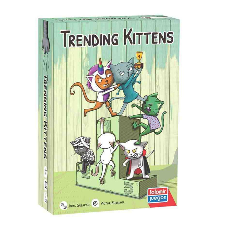 TRENDING KITTENS Juego de cartas de losetas- Falomir